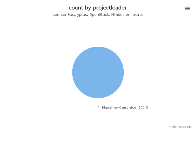 VMs count by project leader