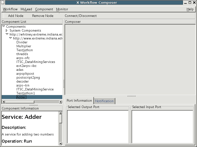 Selecting the Adder component