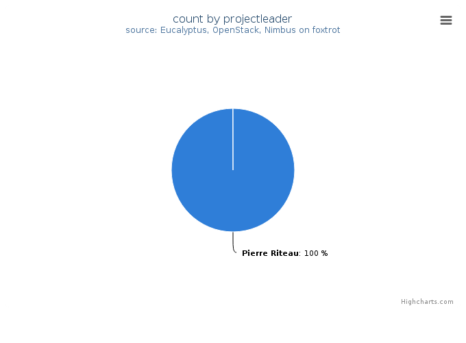 VMs count by project leader