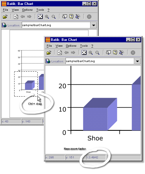 Zooming in an SVG document